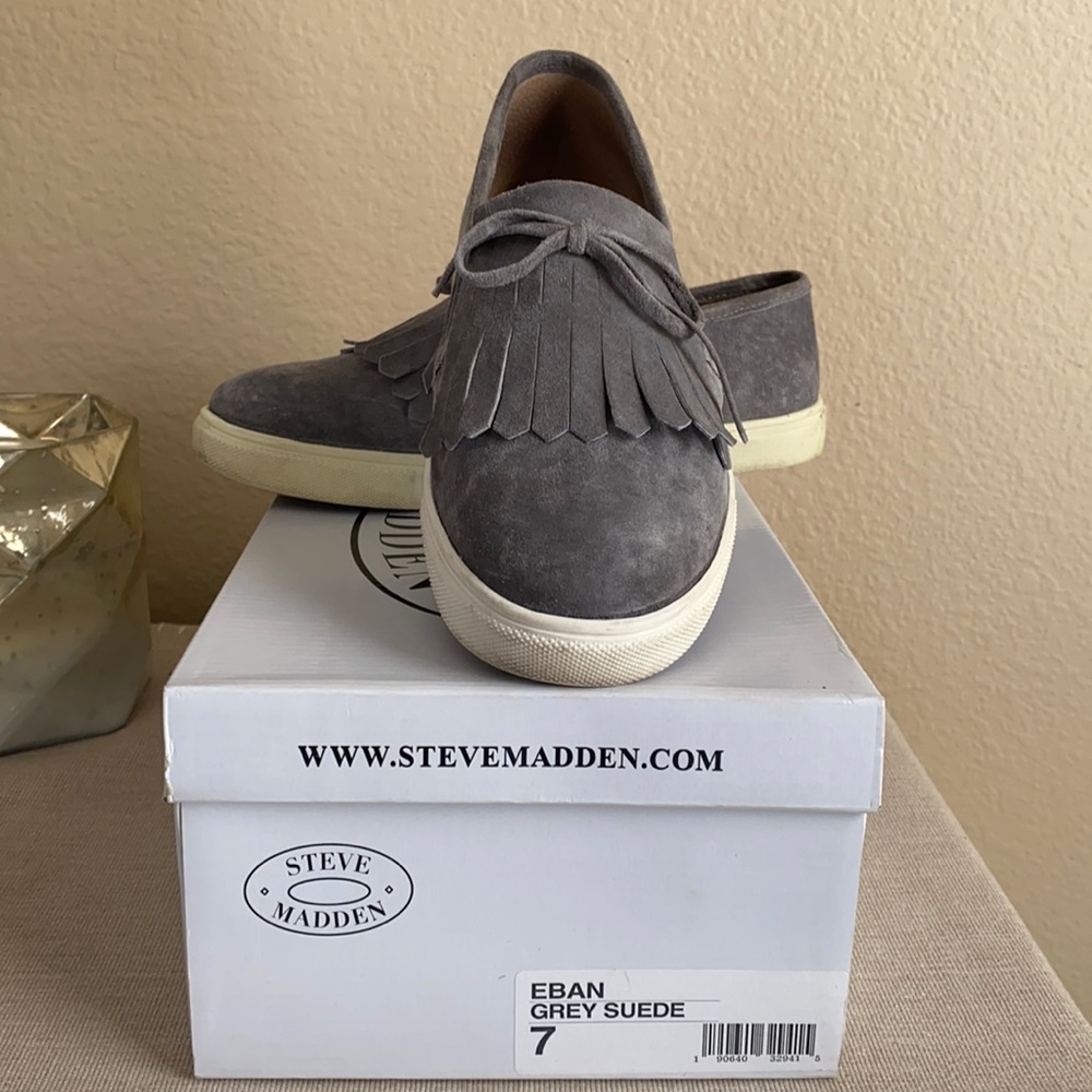 Steve Madden, Grey suede , Slip-on shoes 7